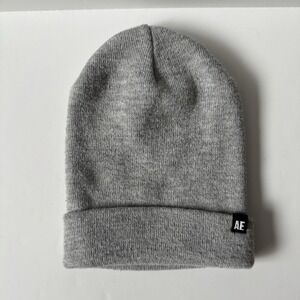 American Eagle Beanie Toque Adult One‎ Size Gray Knit 100% Acrylic Skate